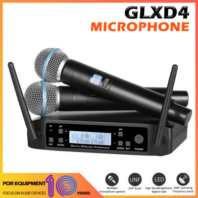 Shure Glxd4หนึ่งถึงสองไมโครโฟนไร้สายเวที FM การแสดงมืออาชีพร้องเพลง KTV ไมโครโฟนไร้สายยูเฮชเอฟไมโครโฟนไร้สาย