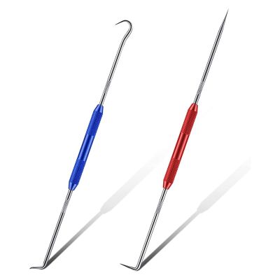 Double Pointed Scriber, 2 Pcs Metal Scribe Tool Hook and 45 Degree 90 Degree Tip Marking Tool for Machinists,Technicians
