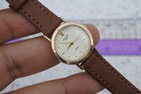 นาฬิกา Vintage มือสองญี่ปุ่น ALBA SUCCESS V401 0860 ระบบ QUARTZ ผู้หญิง ทรงกลม กรอบทอง หน้าขาว หน้าปัด 24มม. สายหนังใช้งานได้ปกติ สภาพดี ของแท้ ไม่กันน้ำ