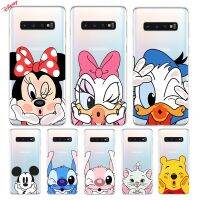 【Yellow peach flavor】ซิลิโคน Disney น่ารัก Minnie สำหรับ Samsung Galaxy S21 S20 FE S10 S10E Lite S9 S8 S7 Edge Plus