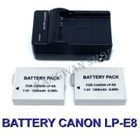 LP-E8  LPE8 แบตเตอรี่  แท่นชาร์จ  แบตเตอรี่พร้อมแท่นชาร์จสำหรับกล้องแคนนอน Battery  Charger  Battery and Charger For Canon EOS 550D,600D,650D,700D,Rebel T2i,T3i,T4i,T5i,Kiss X4,X5,X6i,X7i BY KANGWAN SHOP