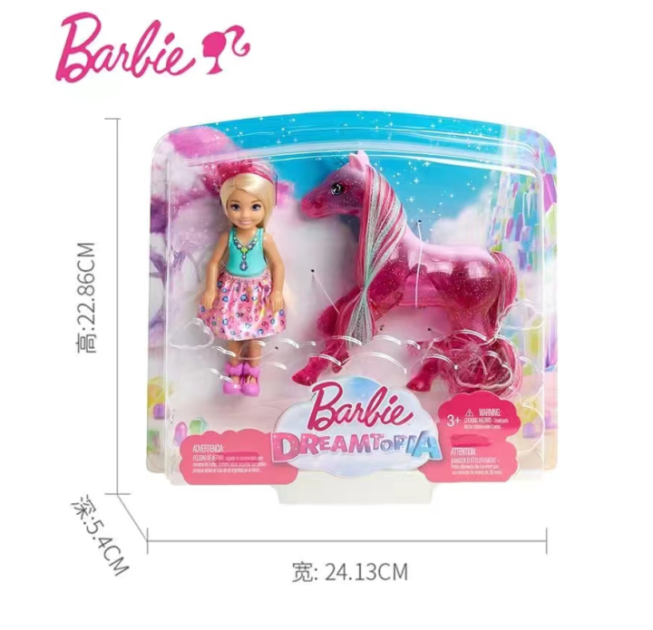 Búp Bê Barbie Club Chelsea Và Ngựa Đồ Chơi Trẻ Em Thời Trang Tóc Vàng 6