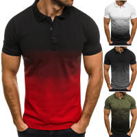 Men Shirt Short Sleeve Polo Shirt Contrast Color Summer Streetwear Casual Fashion Men Tees