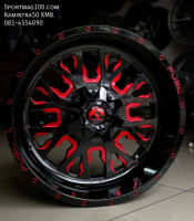 ล้อแม็กซ์ใหม่ Fuel FC45 Stroke 6รู139 ET-18 สีGlossyBlack/Red 10-20นิ้ว