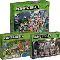 [LEGO] Assembling I cave Minecraft world government mine village building blocks assembled educational toys gift boxes