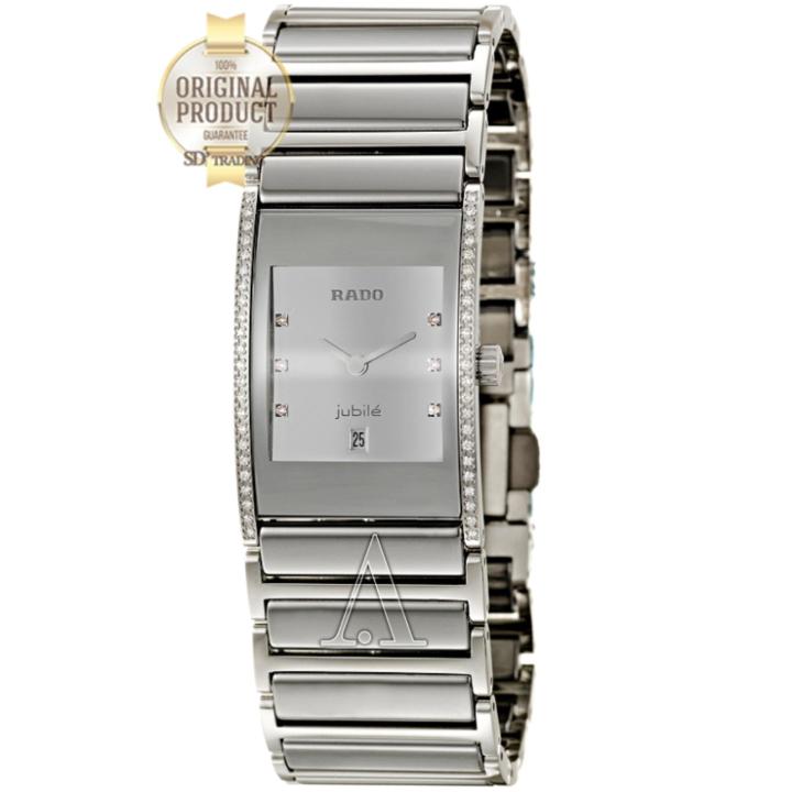 rado-jubile-womens-quartz-integral-silver-dial-watch-รุ่น-r20732712