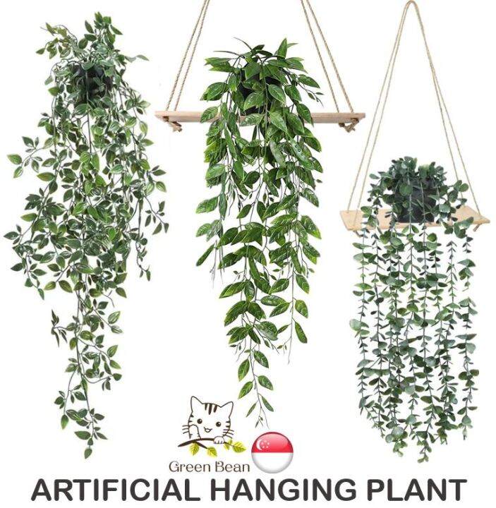 [SG SELLER] Artificial Hanging Plants Fake Wall Plant Potted Plants