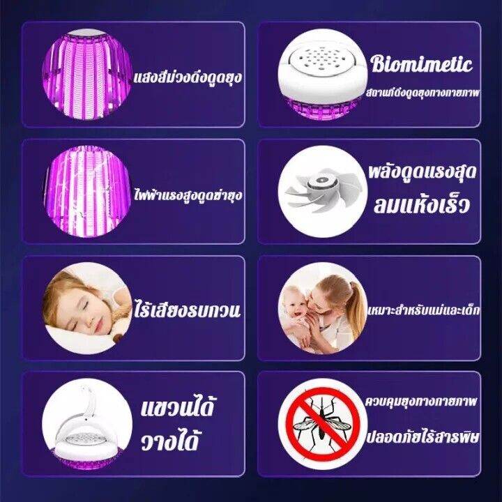 ที่ดักยุง-เครื่องดักยุง-2023-ที่ดักยุงไฟฟ้า-เครื่องดักยุงแบบคลื่นแสง-360-กำจัดยุงทั้งหมดในบ้าน-สายชาร์จusbแบตเตอรี่ลิเธียม-2000mah-เครื่องดักยุง-ดักยุง-เครื่องดักยุงและแมลง-เครื่องช็อตยุง-โคมไฟดักยุง-