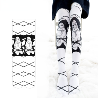 Gothic Halloween Socks Anime Fashion Punk Lolita Stockings for Women Girls Cat Paw Tights Japanese y Over Knee High Socks Hot