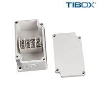 TIBOX TJ-4P-M กล่องพลาสติก พร้อมเทอร์มินอลบล็อก (Plastic Terminal Block Box IP66) 4Pole 10A Size : 91x55x43 mm.