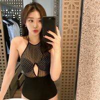 ?Angle bra? (N382) ชุดว่ายน้ำวันพีซสายผูกคอ ซีทรู ขาเว้า เนื้อผ้าดี มีถุงซิปล็อค