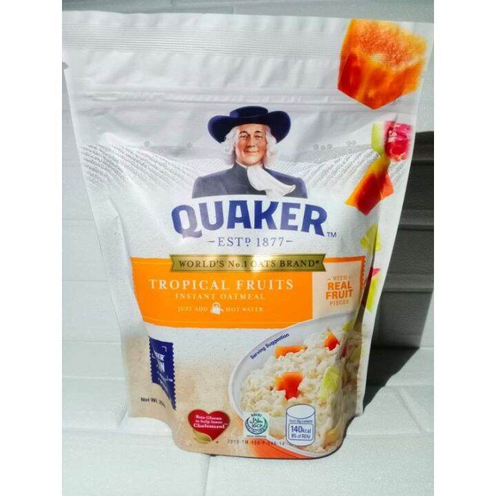Quaker Tropical Fruits Instant Oatmeal 350g Just Add Hot Water Lazada PH