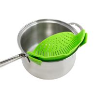 【CW】 Accessories Plastic Drain Basket Rice Filter Leakproof Baffle Funnel Jars Pot Side Drainer