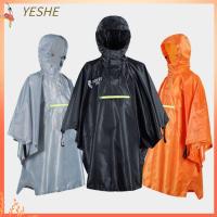 YESHE กันน้ำกันน้ำได้ เสื้อกันฝนกระเป๋าเป้สะพายหลัง ขี่เสื้อปอนโช มี3สี ที่คลุมกันฝน ที่มีคุณภาพสูง เสื้อปอนโชเดินป่า ตั้งแคมป์กลางแจ้ง