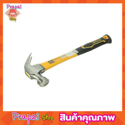 ING CO ฆ้อนหงอน ค้อนหงอน 16oz ค้อนหงอน ด้ามไฟเบอร์ 450 กรัม (16 ออนซ์) รุ่น HCH80808 ( Claw Hammer ) ค้อนตอกตะปู ค้อนงัดตะปู ค้อนตีตะปู ฆ้อน