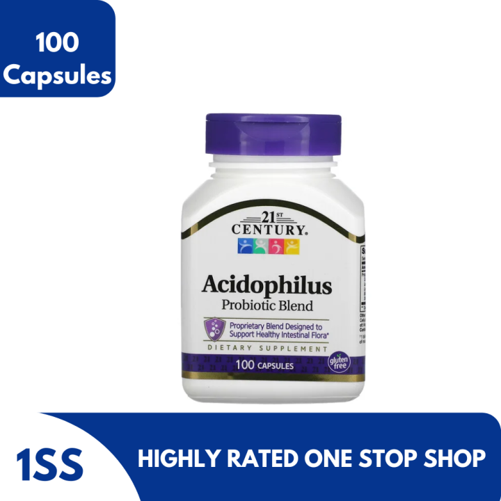 21st Century Acidophilus Probiotic Blend Dietary Supplement, 100 ...