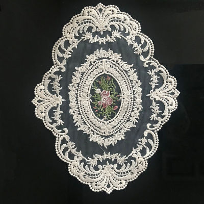 1Pc Dining Table Embroidery Placemat European Style Lace Fabric Plate Mat