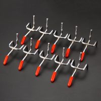 10/25pcs Stainless Steel Silver Red Peg Board Hook 25mm Single Pegboard Hooks Board Slat Wall Retail Display Shop Peg Mayitr