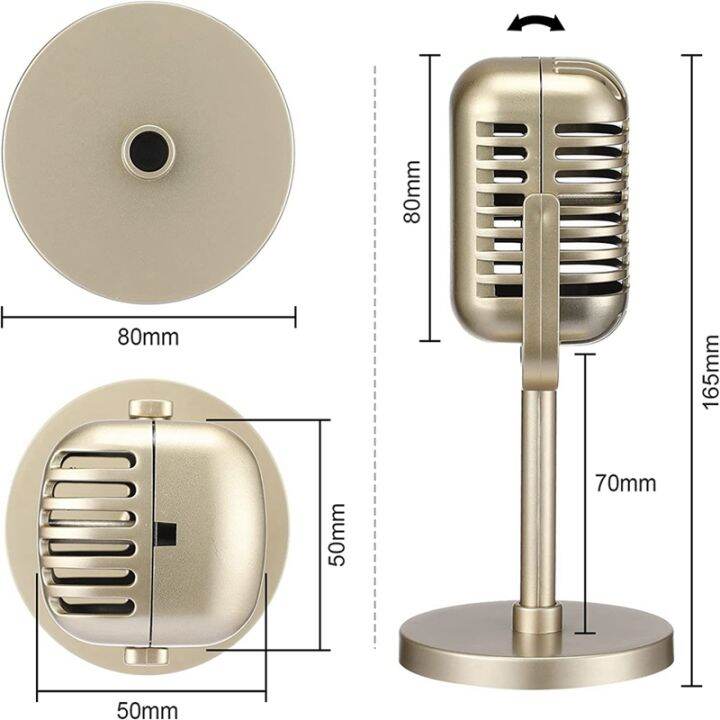 4pcs-retro-microphone-props-model-vintage-microphone-antique-microphone-toy-microphone-stage-table-decor-silver