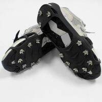 1 Pair Ice Stud Shoes Grip Corrosive Resistant Wear Resistant Silicone 10 Nails Snow Crampons Strap Climbing Cleats Spikes for C