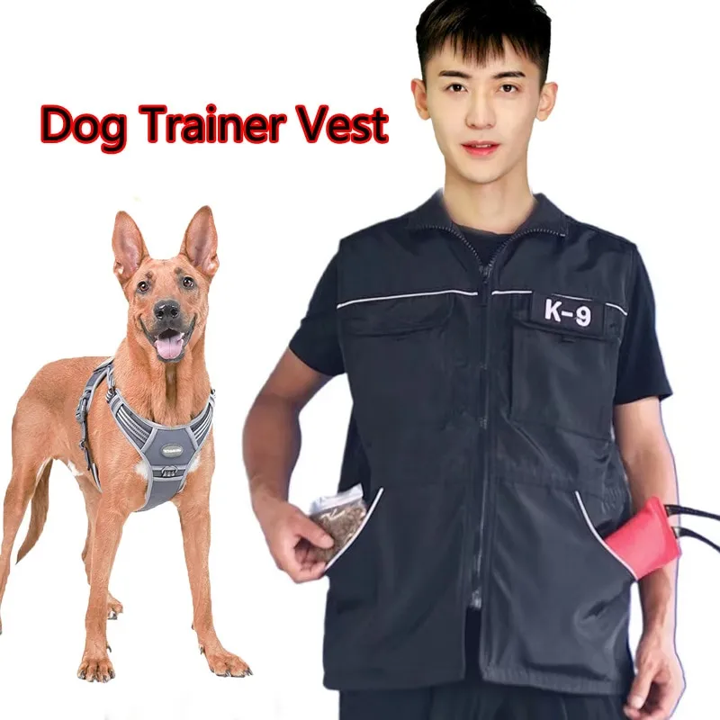 Dog Trainer Vest Pockets For Dog Trainer Clothes Fishing Vests Dog Training  Clothes Men Vest Pet Agility Trainer Multi Jacket K9 | Lazada