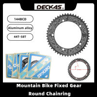 DECKAS MTB จักรยาน144BCD คงเกียร์รอบ Chainring ติดตามจักรยาน44-58ครั้งฟันพิเศษความเร็วเดียวล้อ Chainwheel ขี่จักรยานส่วน