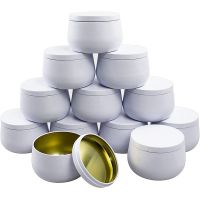 Candle Tin Cans with Lids- 12Pcs Candle Jars, 8Oz Candle Metal Tins, Candle Container for DIY Candle Making Supplies