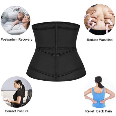 Women Neoprene Waist Trainer Corset Trimmer Belt Postnatal Slimming Body Lumbar Shaper Belt Compression Body Shaper Cincher for Women Weight Loss Sauna Sweat Workout Fitness Sport Girdle Belt