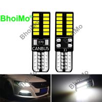 【คุณภาพสูง】Bhoimo หลอดไฟ Led 24Smd T10 W5W 194 ประหยัดพลังงานสําหรับติดป้ายทะเบียนรถยนต์รถมอเตอร์ไซค์สีขาว 6000K