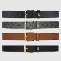 Top Grade Quality 35mm Black Belts Men And Women Fashion Leather Belt With Original Box