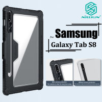 Nillkin สไลด์ กล้อง เคส สำหรับ Samsung Galaxy Tab S8 5G iPad เคส กล้องแผ่นป้องกันด้านหลังพีซีชนิดแข็ง + ขอบ TPU ฝาพับแบบสมาร์ทกันกระแทกฝาหลัง