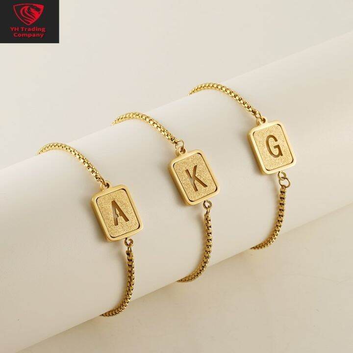 ganzha3965-y-h-ทรายสีทอง-กลวง-สร้อยข้อมือโซ่-จี้ตัวอักษร-a-z-26-ตัวอักษร-สีทอง-แฮนด์เมด-หรูหรา-สําหรับผู้หญิง