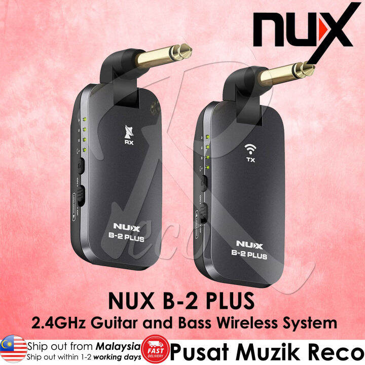 NUX B-2 PLUS 2.4GHz Guitar and Bass Wireless System Guitar Wireless ...