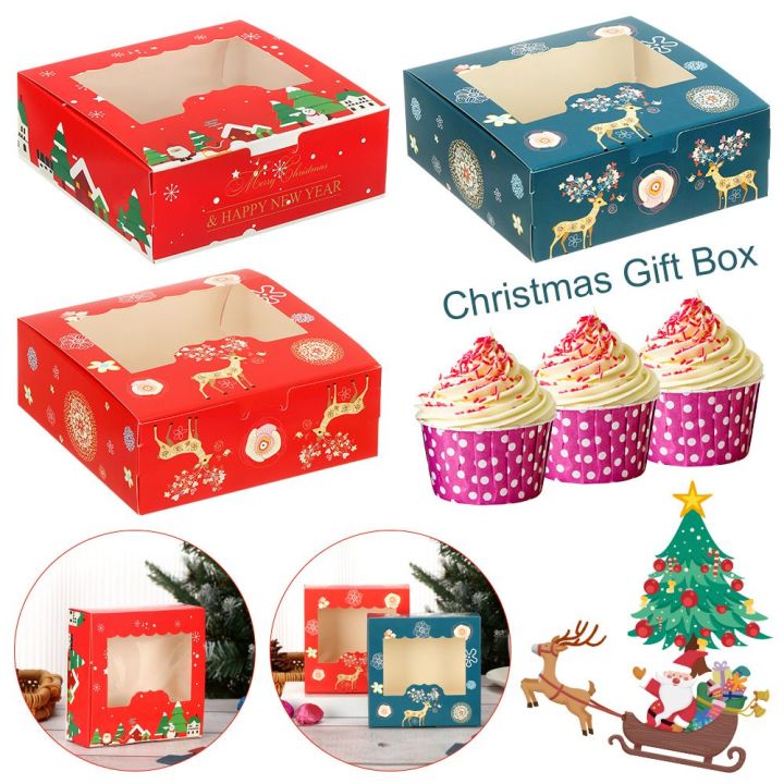 8jia8hao-1-10pcs-ตังเม-บิสกิต-คัพเค้ก-กล่องของขวัญคริสต์มาส-กล่องบรรจุภัณฑ์เค้ก-กล่องห่อของขวัญ-กล่องเค้กคริสต์มาสกระดาษแข็ง