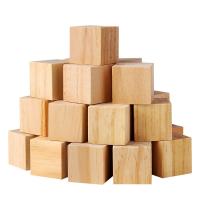 50Pcs Wood Square Square Blank Wood Blocks for Puzzle Making, Crafts, and DIY Projects