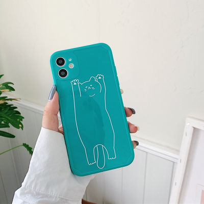 Cartoon Animal Cute Bear Dog Swan Phone Case For iPhone 11 12 Mini Pro X XR XS Max 7 8 Plus SE 2020 Glossy Soft TPU Back Cover