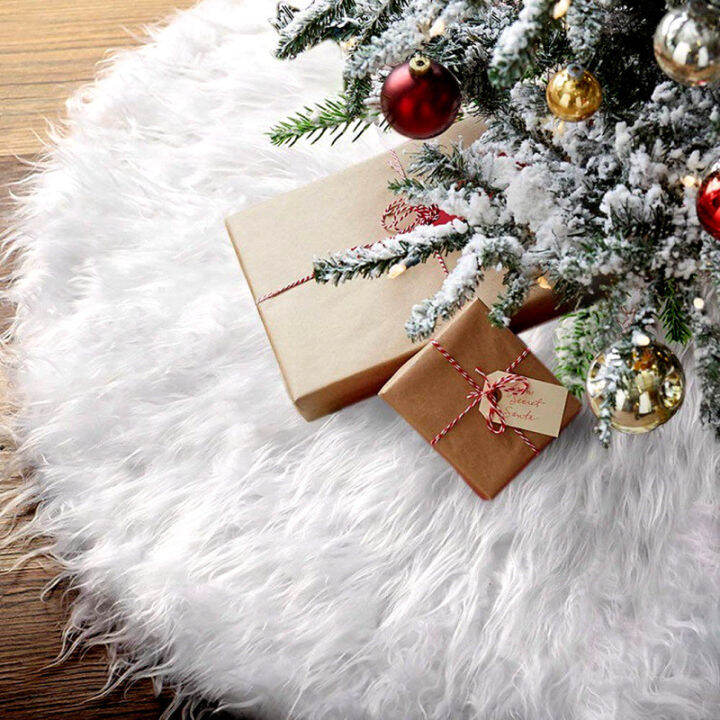 white-christmas-tree-กระโปรง-plush-faux-fur-xmas-tree-พรม-merry-christmas-tree-เครื่องประดับตกแต่งปีใหม่-navidad-home-decor