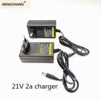 HENGCHANG เครื่องชาร์จแบตเตอรี่12.6V 21V DC 2A อะแดปเตอร์แปลงไฟแบบ Li-On ลิเธียมอัจฉริยะ EU US ปลั๊กแบบ US