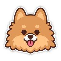 Kreativitas Stiker Mobil Decal Indah POMERANIAN Kepala Mobil Tahan Air Dekorasi Otomatis Pada Bumper Jendela Belakang Laptop Bumper Stickers Decals  M