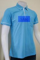 SamPolo เสื้อโปโลสีฟ้า เสื้อโปโลชายสีฟ้า เสื้อโปโลหญิงสีฟ้า เสื้อโปโลคอปก เสื้อทำงานสีฟ้า เสื้อสุภาพสีฟ้า (ตัวเปล่า)