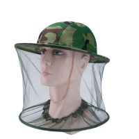 [hot]Mesh Fishing Caps Camouflage Fishing Hat Bee Keeping Insects Mosquito Net Prevention Outdoor Sunshade Lone Neck Head Covers