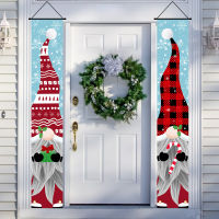 Santa Claus-themed Decorations Holiday Door Decoration Christmas Porch Sign Santa Claus Couplet Home Party Decoration