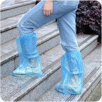 1 Pair High Quality Durable Waterproof Thick Plastic High-Top Anti-Slip Rainproof Shoe Covers Rain Shoe Covers 高筒一次性鞋套 防雨鞋套 防滑雨天防水鞋套