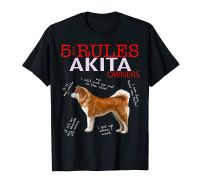 2022 New Arrival Funny Kawaii T shirt 5 Rules for Akita Owners Tee Shirt T shirt Men Clothes T for Unisex Graphic T Shirts| |   - AliExpress