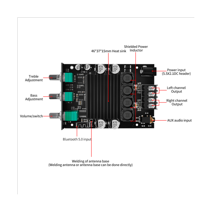 150wx2-tda7498e-audio-amplifier-board-bluetooth-audio-amplifier-board-stereo-treble-bass-bluetooth-audio-power-amplifier-module-dual-channel-heat-sink