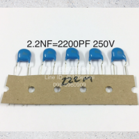 10ชิ้น 222M (0.0022UF) 250V 2NF=2200PF (M=+-20%) ขาห่าง8mm. Capacitor Ceramic คาปาซิเตอร์ เซรามิก ตัวเก็บประจุ คุณภาพเต็ม100% อะไหล่อิเล็กทรอนิกส์