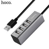 HOCO Universal USB Hub 4 พอร์ต USB 2.0 พร้อมสาย Micro USB ความเร็วสูง Mini Hub ซ็อกเก็ตรูปแบบ Splitter Cable Adapter สำหรับ iMac PC-Gamekj