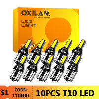 OXILAM 10Pcs Super Bright T10หลอดไฟ LED 6000K 194 168 W5W ที่จอดรถตำแหน่งป้ายทะเบียนเปลี่ยน2825รถภายในโคมไฟ