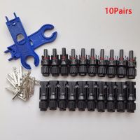 10Pairs 30A 1000V Solar Panel Male Female DC Connectors with 1 pair Spanner IP67 waterproof for PV Panel Cable 2.5mm2 4mm2 6mm2