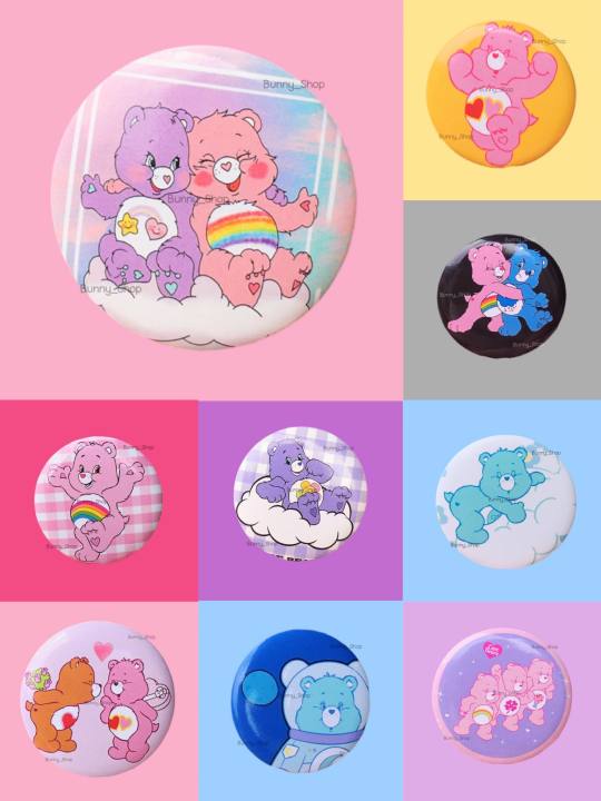 เข็มกลัดแคร์แบร์-เข็มกลัดติดกระเป๋า-ตกแต่งเสื้อผ้า-carebears-เลือกลายได้